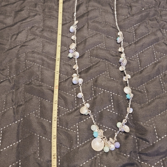 Single Layered Beaded & small tags accented with silver chain - Picture 2 of 7